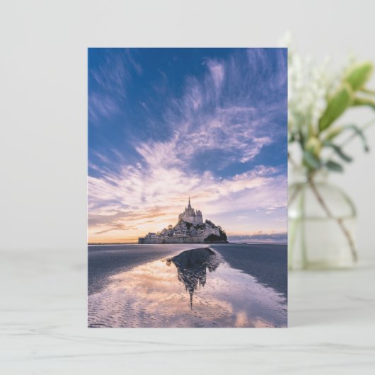 Monuments | Mont Saint-Michel, Normandy France Bedankkaart (Staand voorkant)