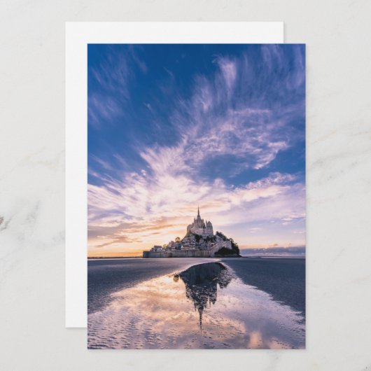 Monuments | Mont Saint-Michel, Normandy France Bedankkaart (Voorkant / Achterkant)