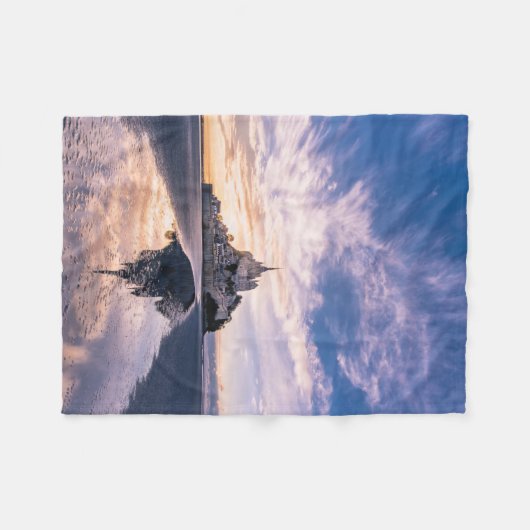 Monuments | Mont Saint-Michel, Normandy France Fleece Deken (Voorkant (Horizontaal))