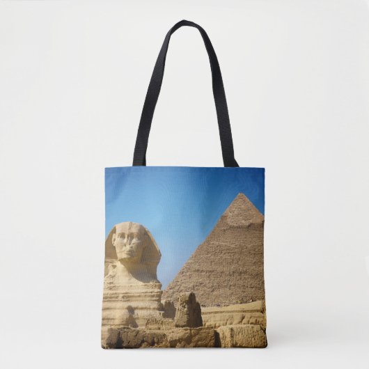 Monuments | Sphinx & Pyramid of Egypt Tote Bag (Voorkant)