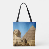 Monuments | Sphinx & Pyramid of Egypt Tote Bag (Achterkant)