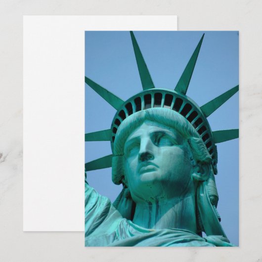 Monuments | Statue of Liberty Face Bedankkaart (Voorkant / Achterkant)