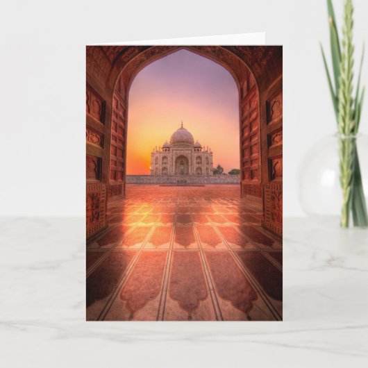Monuments | Taj Mahal, India at Sunset Kaart (Voorkant)