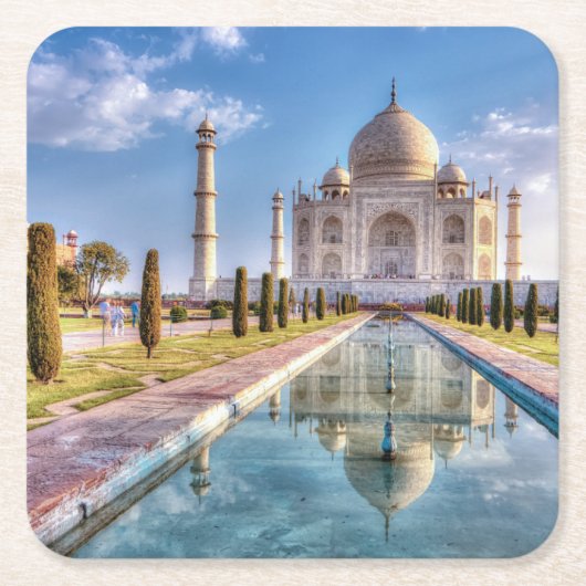 Monuments | Taj Mahal Sunrise Kartonnen Onderzetters (Voorkant)