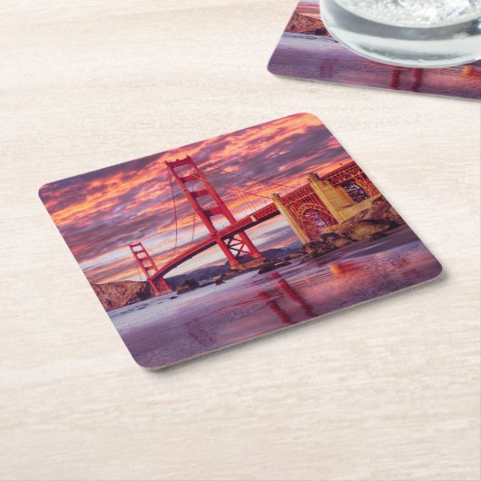 Monuments | The Golden Gate San Francisco, CA Kartonnen Onderzetters (Schuin)