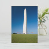Monuments | Washington Monument with Flags Bedankkaart (Staand voorkant)