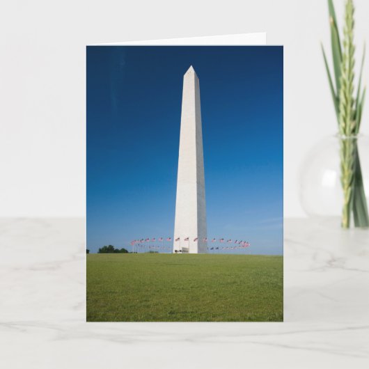 Monuments | Washington Monument with Flags Kaart (Voorkant)