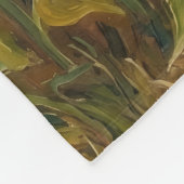 Monumentvlinder en zonnebloemen fleece deken (Hoek)