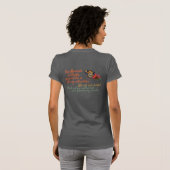 Monvlinder op bloemen t-shirt (Achterkant volledig)