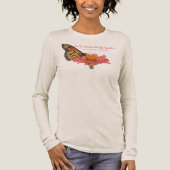 Monvlinder op een Zinnia Tri-Blend Shirt (Voorkant)
