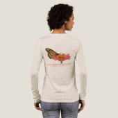 Monvlinder op een Zinnia Tri-Blend Shirt (Achterkant)