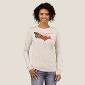 Monvlinder op een Zinnia Tri-Blend Shirt (Voorkant)
