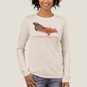 Monvlinder op een Zinnia Tri-Blend Shirt (Voorkant)