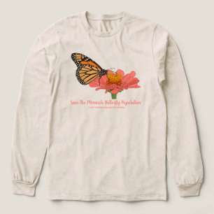 Monvlinder op een Zinnia Tri-Blend Shirt