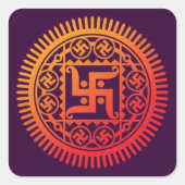 Monyou 14 vierkante sticker (Voorkant)