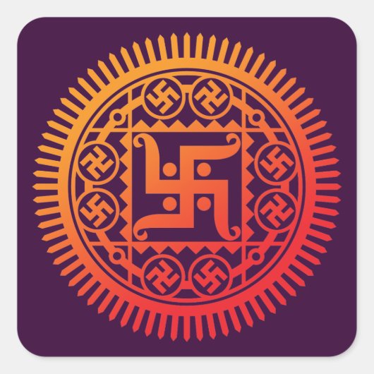 Monyou 14 vierkante sticker (Voorkant)