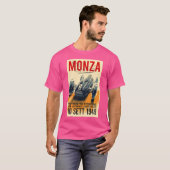 Monza Grand Prix Auto Racing Print T-shirt (Voorkant volledig)