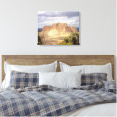 Monzon Castle, waar Koning James zijn kindertijd d Canvas Afdruk (Insitu (Slaapkamer))