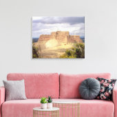 Monzon Castle, waar Koning James zijn kindertijd d Canvas Afdruk (Insitu (Woonkamer))
