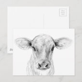Moo A Young Jersey Cow Briefkaart (Voorkant / Achterkant)