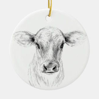 Moo A Young Jersey Cow Keramisch Ornament