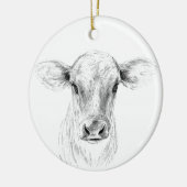 Moo A Young Jersey Cow Keramisch Ornament (Links)