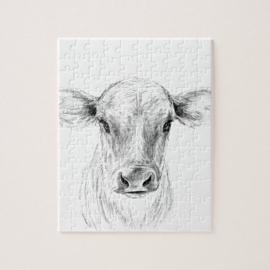 Moo A Young Jersey Cow Legpuzzel (Verticaal)