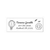 Moo adres voor terugzending voor kinderen rubberstempel (Afrduk)