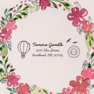 Moo adreslabel voor kinderen  zelfinktende stempel