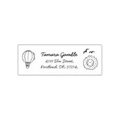 Moo adreslabel voor kinderen  zelfinktende stempel (Design)