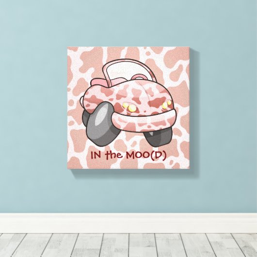 Moo Auto Canvas Afdruk (Insitu (Houten vloer))