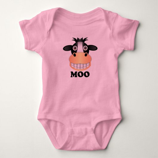 Moo - Baby Jersey Bodysuit  (Voorkant)