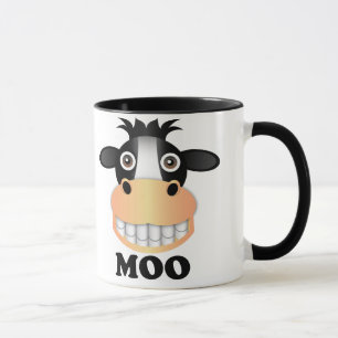 Moo - Black 11 oz Ringer Mok 