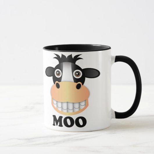 Moo - Black 11 oz Ringer Mok  (Rechts)
