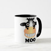 Moo - Black 11 oz Ringer Mok (Voorkant rechts)