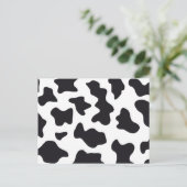 MOO Black en White Dairy Cow Pattern Print Giften Briefkaart (Staand voorkant)