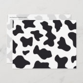 MOO Black en White Dairy Cow Pattern Print Giften Briefkaart (Voorkant / Achterkant)