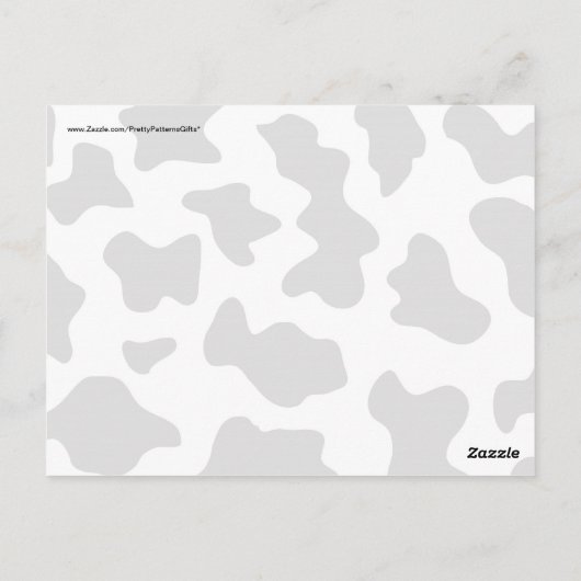 MOO Black en White Dairy Cow Pattern Print Giften Briefkaart (Achterkant)