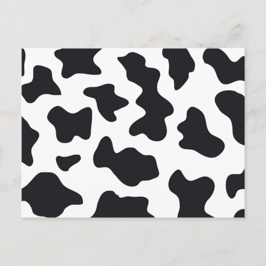 MOO Black en White Dairy Cow Pattern Print Giften Briefkaart (Voorkant)