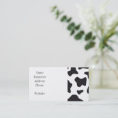 MOO Black en White Dairy Cow Pattern Print Giften Visitekaartje (Staand voorkant)