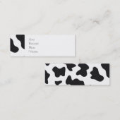 MOO Black en White Dairy Koe Pattern Print Giften Mini Visitekaartje (Voorkant / Achterkant)