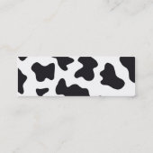 MOO Black en White Dairy Koe Pattern Print Giften Mini Visitekaartje (Achterkant)