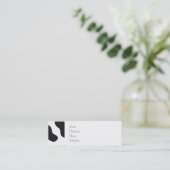 MOO Black en White Dairy Koe Pattern Print Giften Mini Visitekaartje (Staand voorkant)