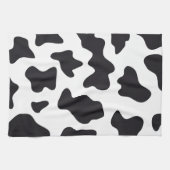 MOO Black en White Dairy Koe Pattern Print Giften Theedoek (Horizontaal)