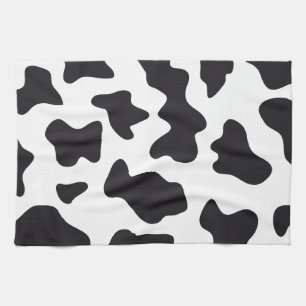 MOO Black en White Dairy Koe Pattern Print Giften Theedoek