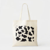 MOO Black en White Dairy Koe Pattern Print Giften Tote Bag (Voorkant)