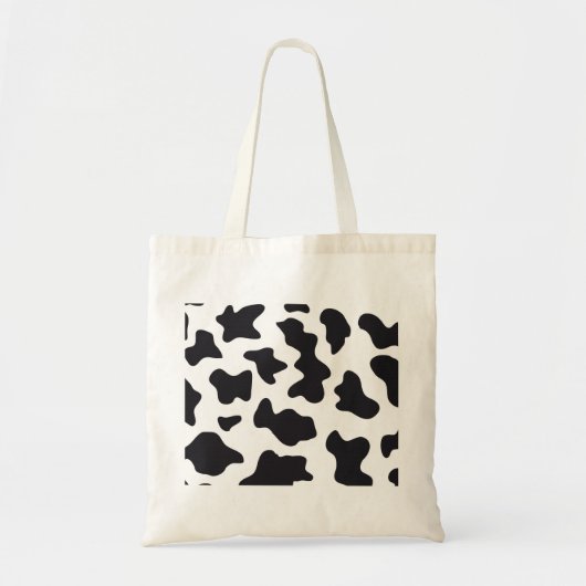 MOO Black en White Dairy Koe Pattern Print Giften Tote Bag (Voorkant)