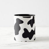 MOO Black en White Dairy Koe Pattern Print Giften Tweekleurige Koffiemok (Center)
