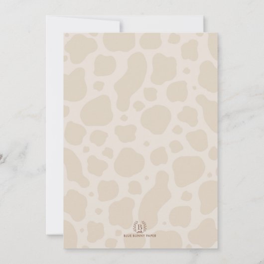 Moo Boho Paarse Hoogland Koe 2e Verjaardag Kaart (Achterkant)