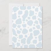 Moo Boho Pampas Blue Highland Koe 2e verjaardag Kaart (Achterkant)